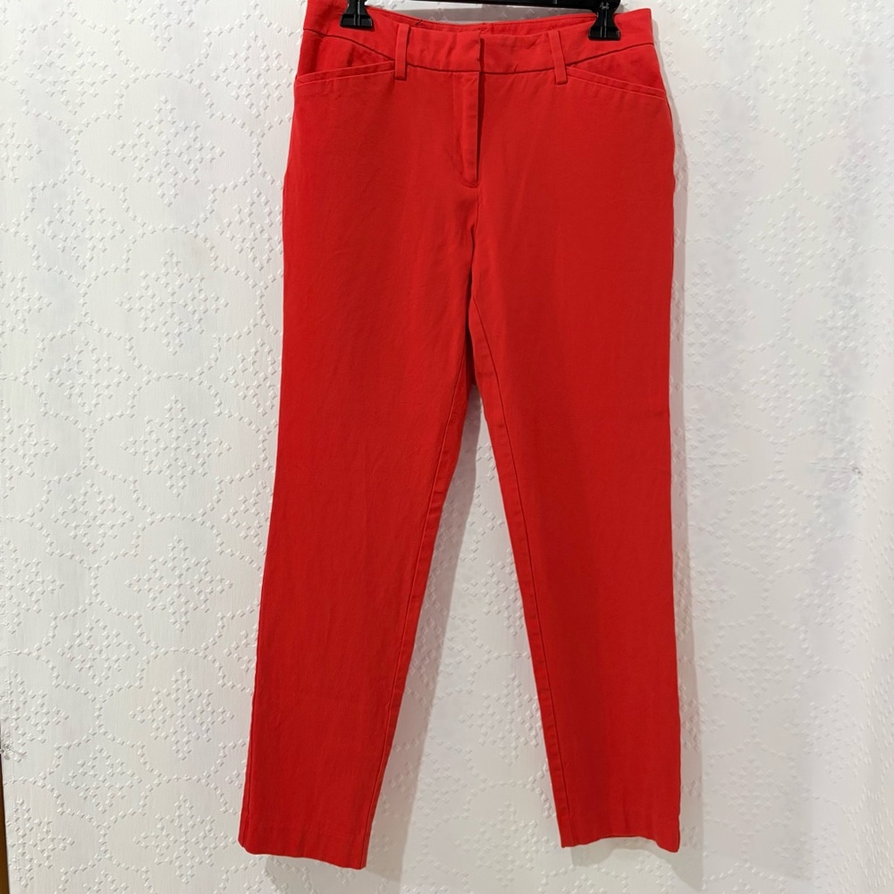 41 Hawthorn Red Pants Women Size 6 Stretch Slim Career Office Business Casual